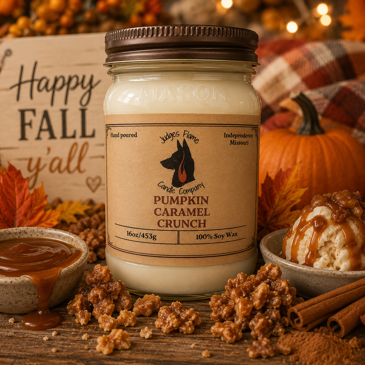 Pumpkin Caramel Crunch Soy Candle