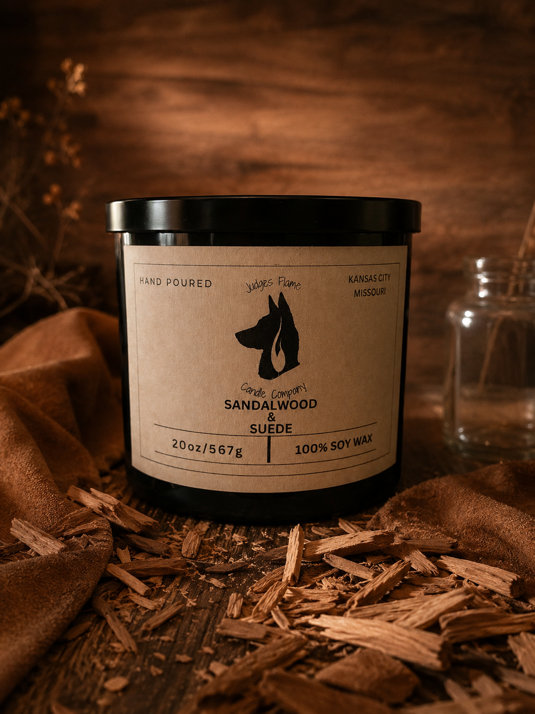 Sandalwood & Suede Scented Candle